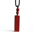 Hongjun Nine-Character Mantra Cinnabar Pendant | Honghuang Myth Folk Culture Fortune Luck Peace Protection Amulet