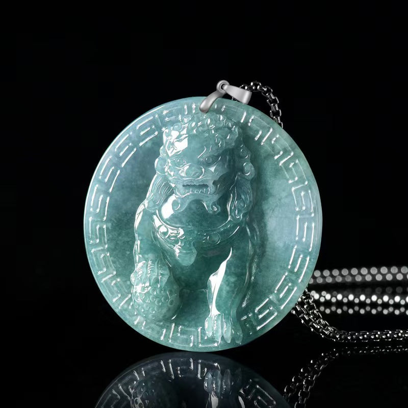 Primordial Shi Qilin Jade Pendant | Honghuang Myth Folk Culture Fortune Luck Peace Protection Amulet