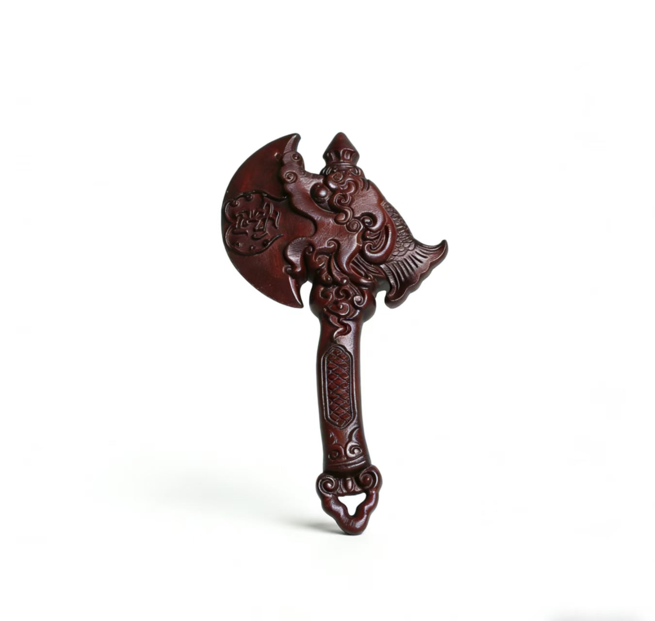 Ancient Chinese Mythology Pangu Axe Pendant | Thunderstruck Sandalwood Amulet