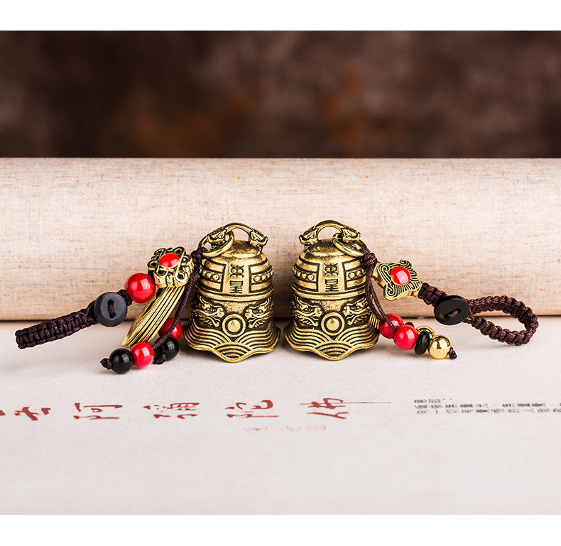 Eastern Lucky Bell & Coin Keychain | Harmony & Positive Energy Amulet