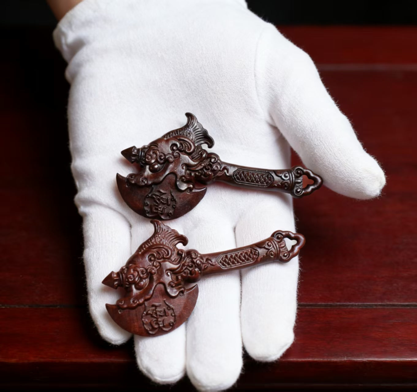 Ancient Chinese Mythology Pangu Axe Pendant | Thunderstruck Sandalwood Amulet