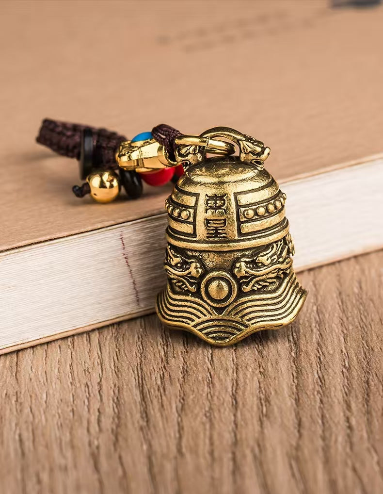 Eastern Lucky Bell & Coin Keychain | Harmony & Positive Energy Amulet